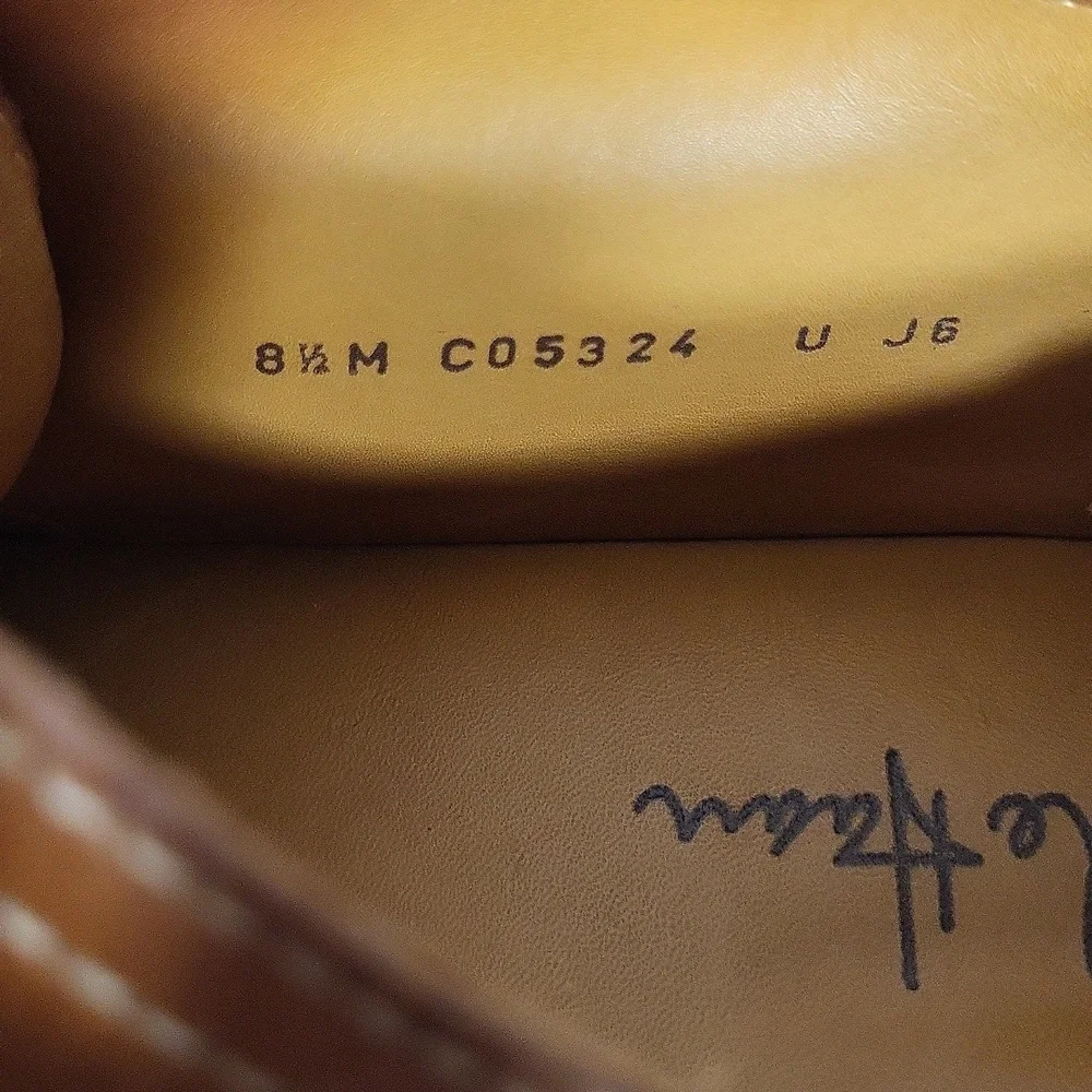 Cole Haan Mens 8 1/2M Oxford Leather Dress Shoes Brown Lace Up CO5324‎